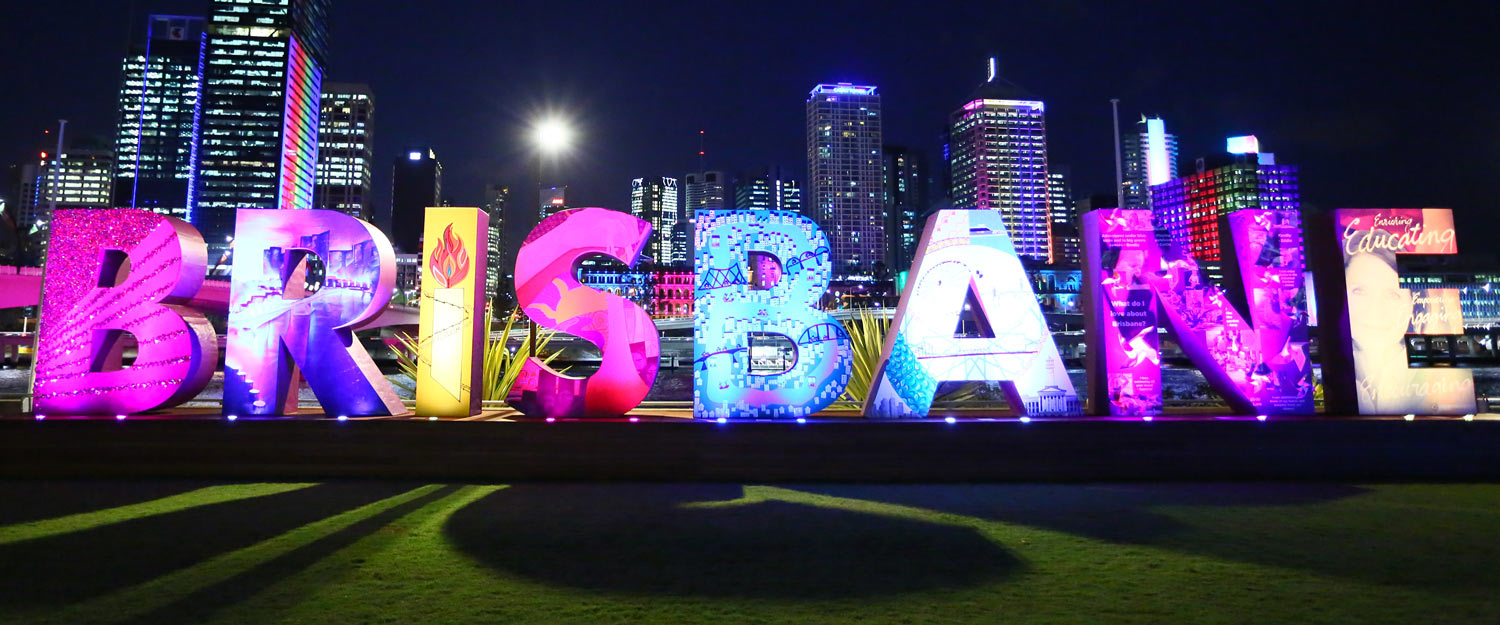 Brisbane Sign at Night